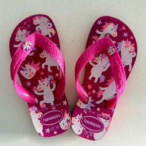 Havaiana girl unicorn flip flops